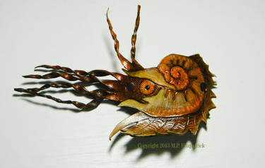 Copper Nautilus Hair Slide