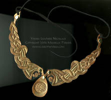 Viking leather necklace