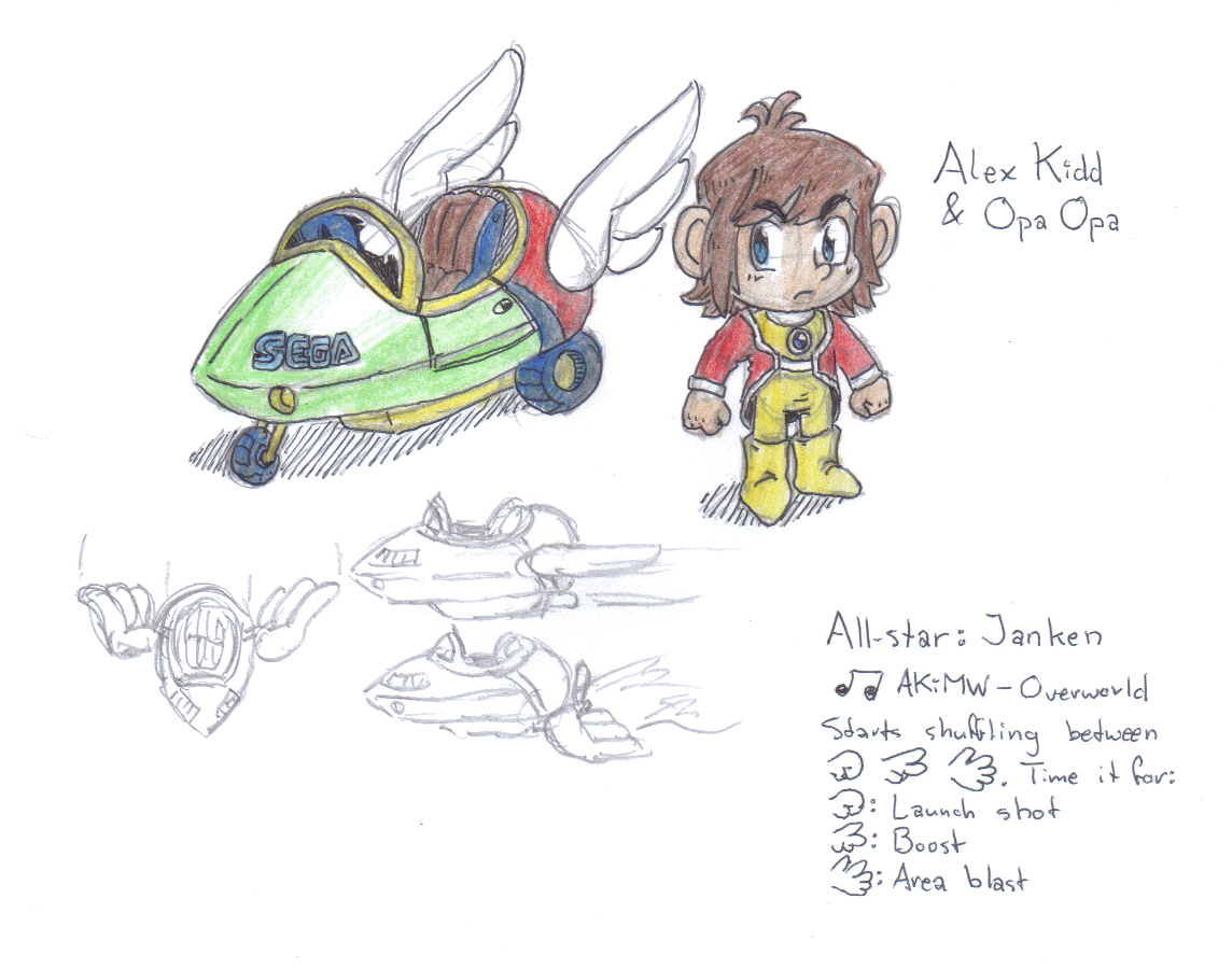 SASRT Alex Kidd and Opa Opa fan concept