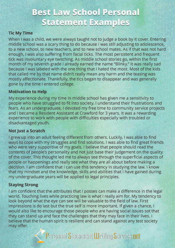 Law School Personal Statement Example by PS-Examples on DeviantArt
