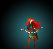 AU-Queen Merida the demon killer