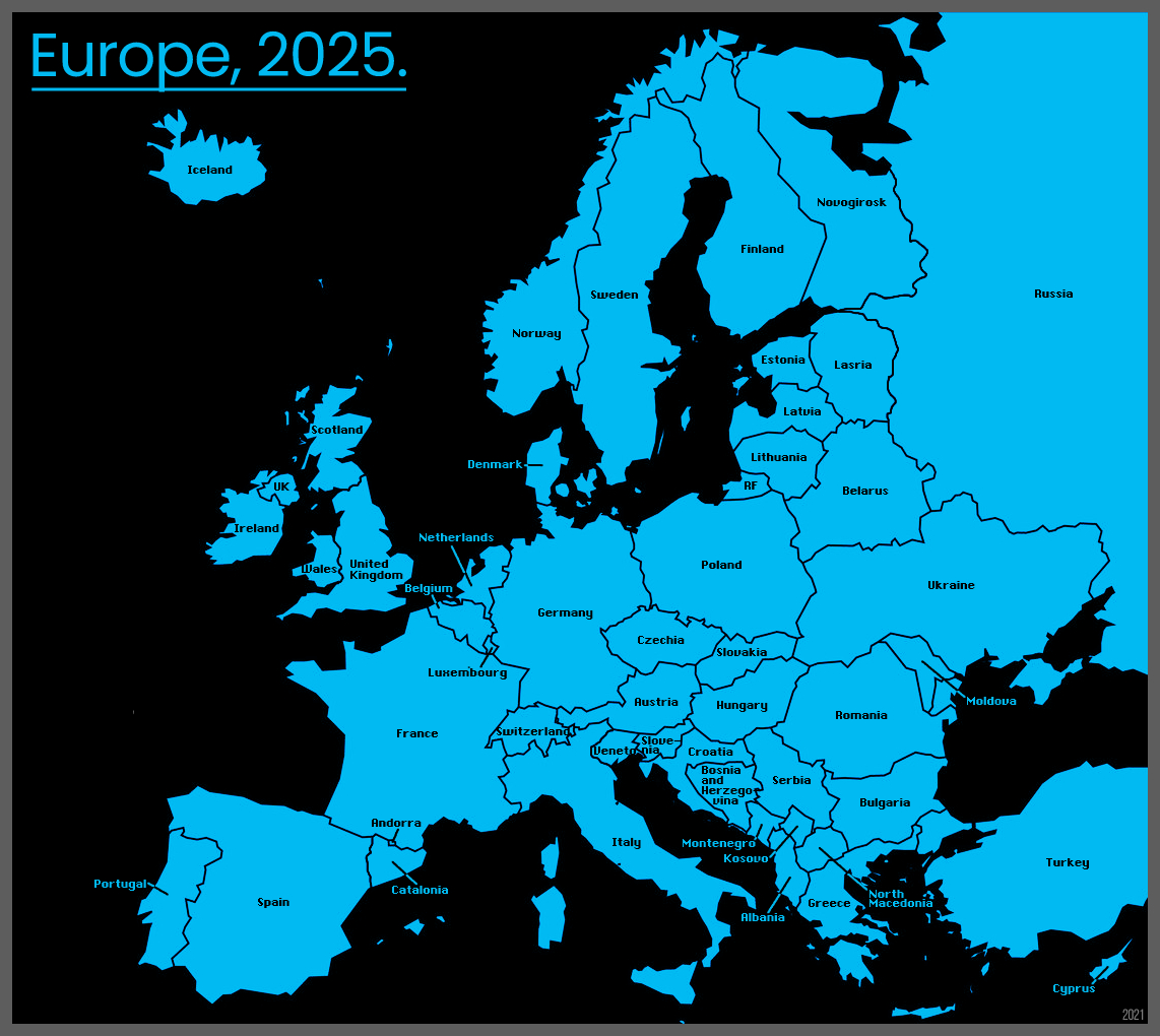 Europe 2025 Map