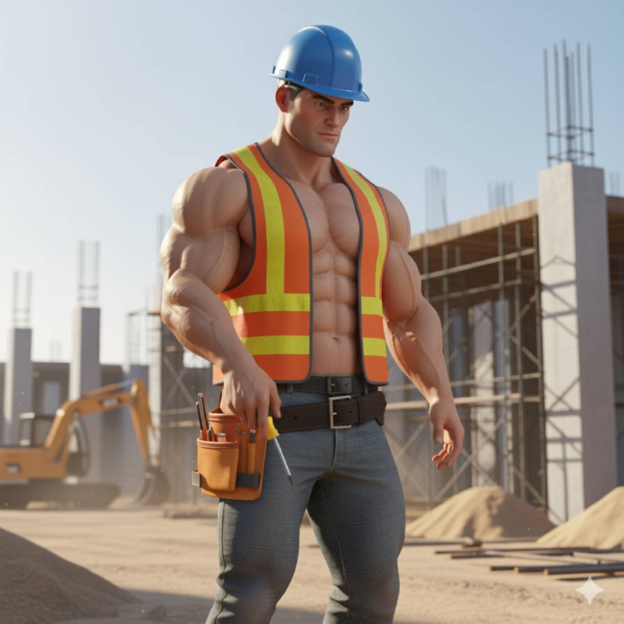 Rectangle Build Man Construction Guy by rabbit-ice on DeviantArt