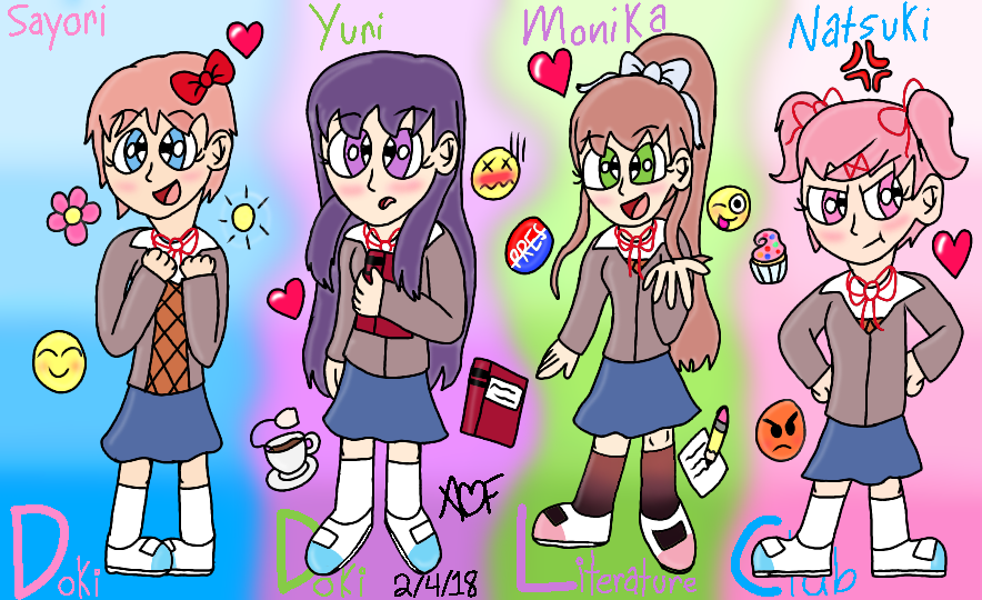 Doki Doki Literature Club Characters by AdrianoRamosOfHT on DeviantArt