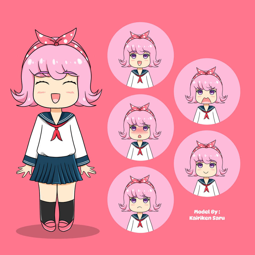 Cyuu Chibi Anime VTuber Character Model Sheet by kairikensaru on DeviantArt