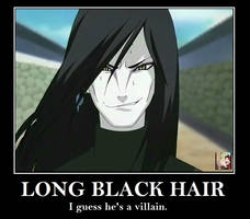Long black hair
