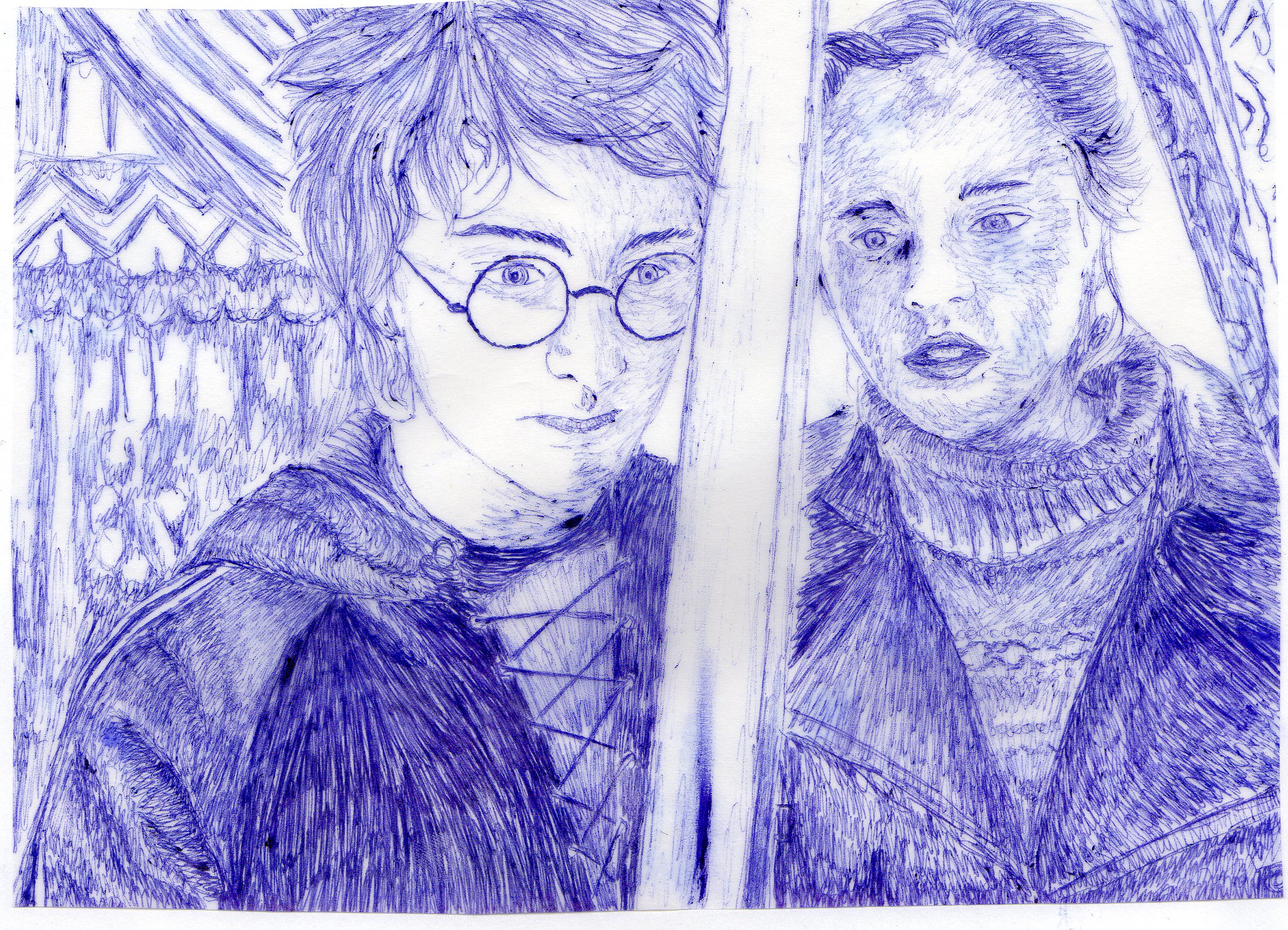 Harry and Hermione Drawing