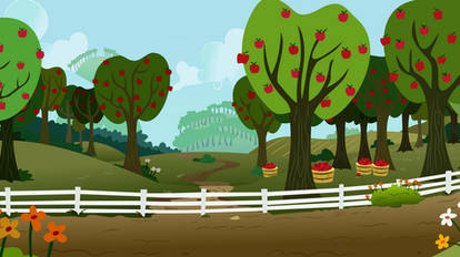 MLP-FIM: Sweet Apple Acres Farm Path Background