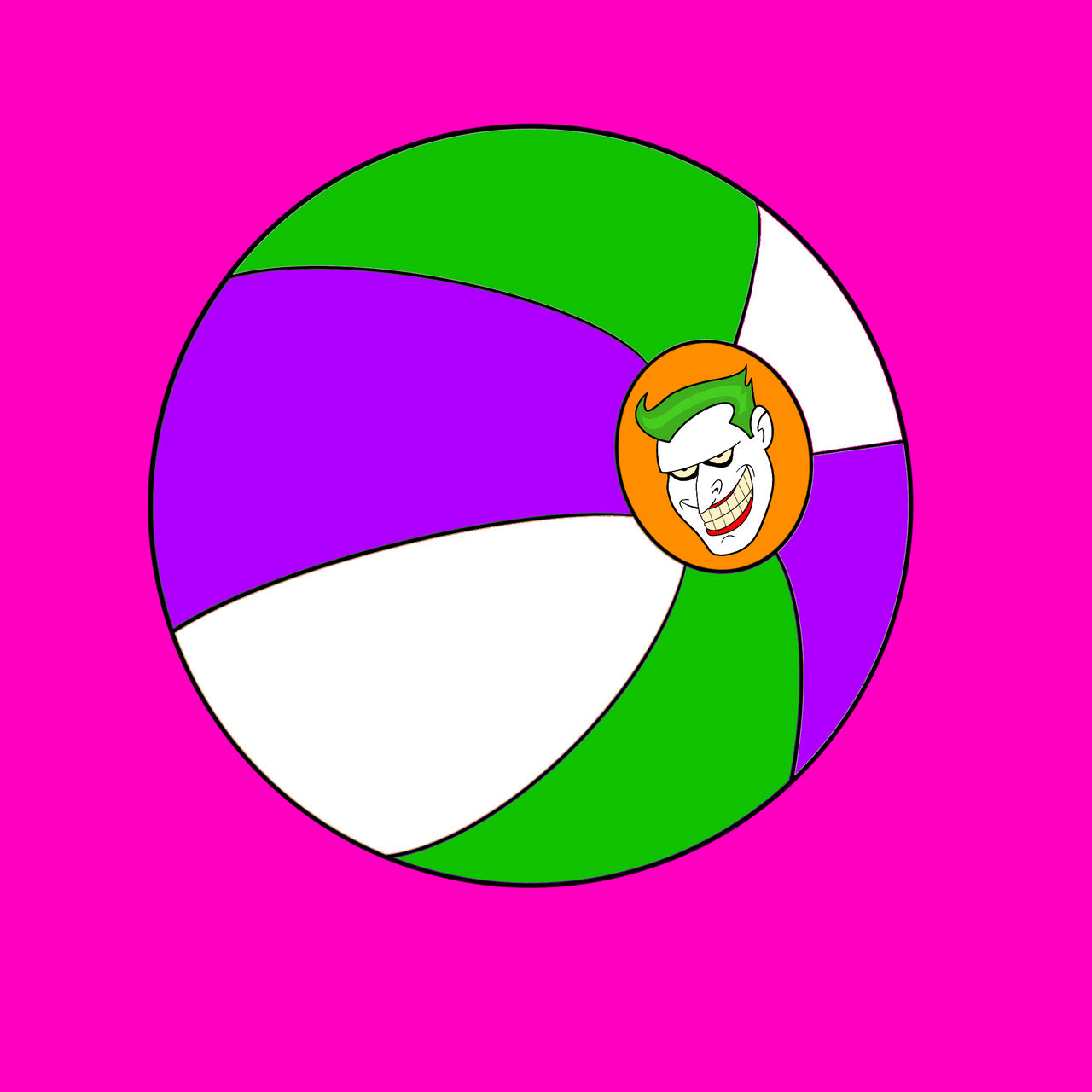 Joker Themed Beach Ball by OrangeMonkey4 on DeviantArt