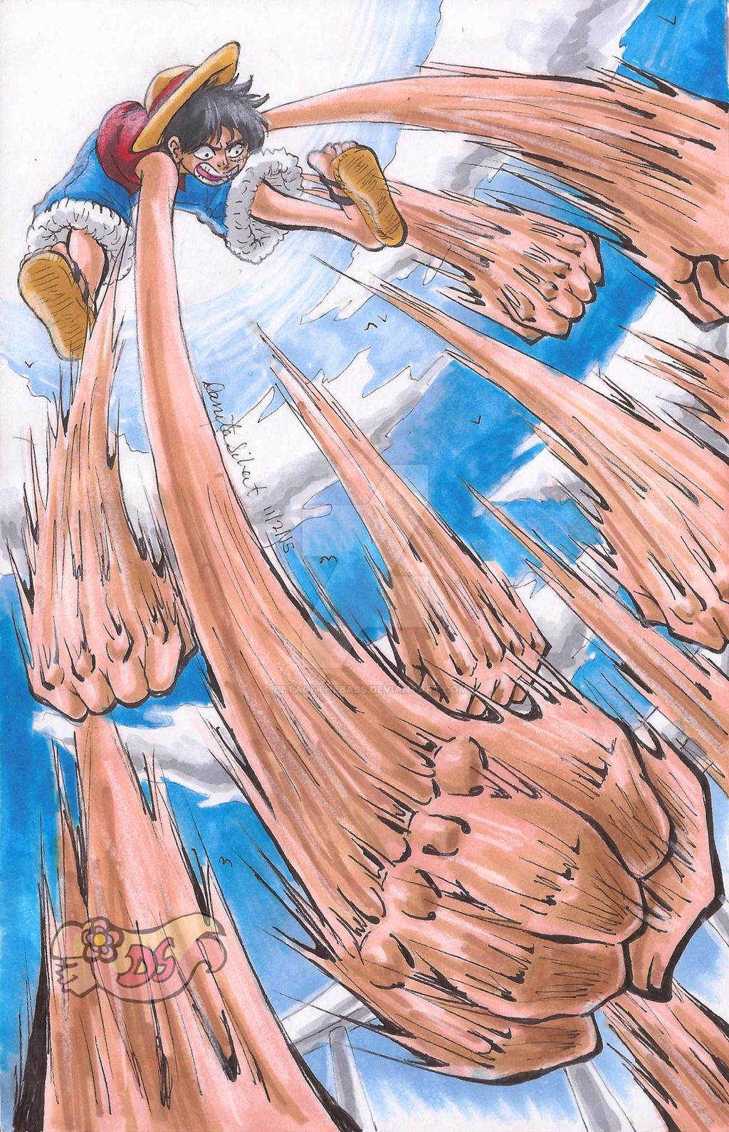 One Piece Gum Gum Gatling Luffy! by BetaoftheBass on DeviantArt