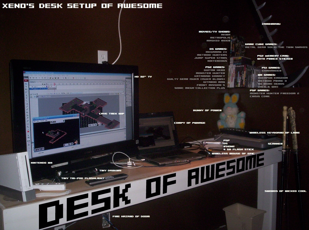 Desk setup of AWESOME