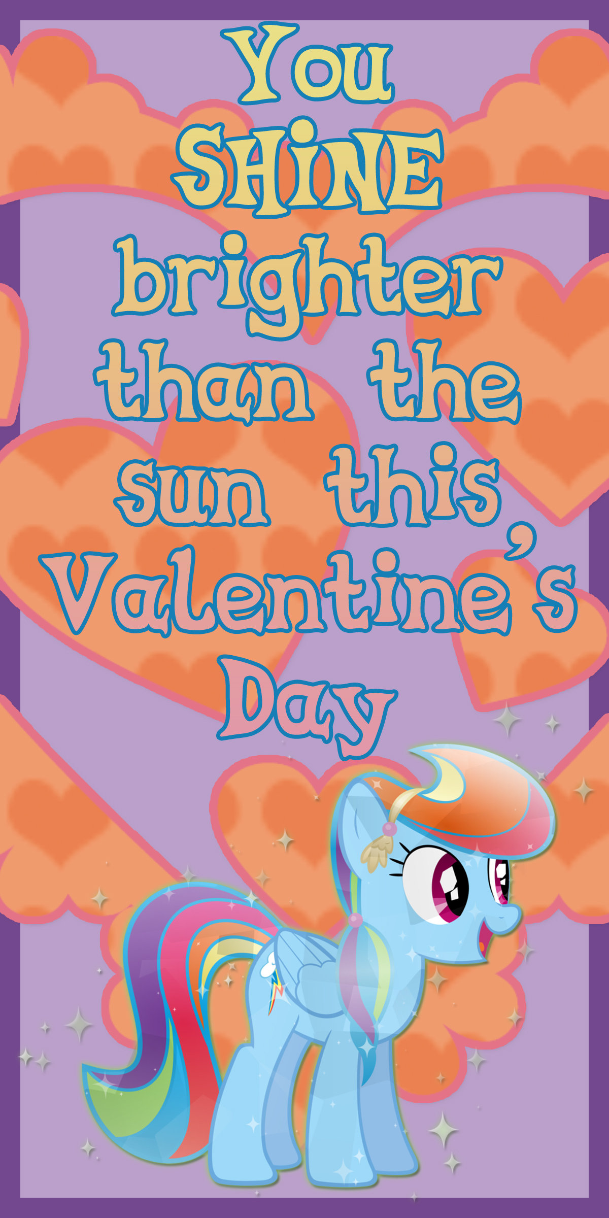 Crystal Rainbow Dash Valentine Card