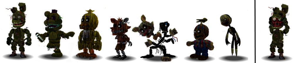 Fnaf 4 Characters Canon by aidenmoonstudios on DeviantArt