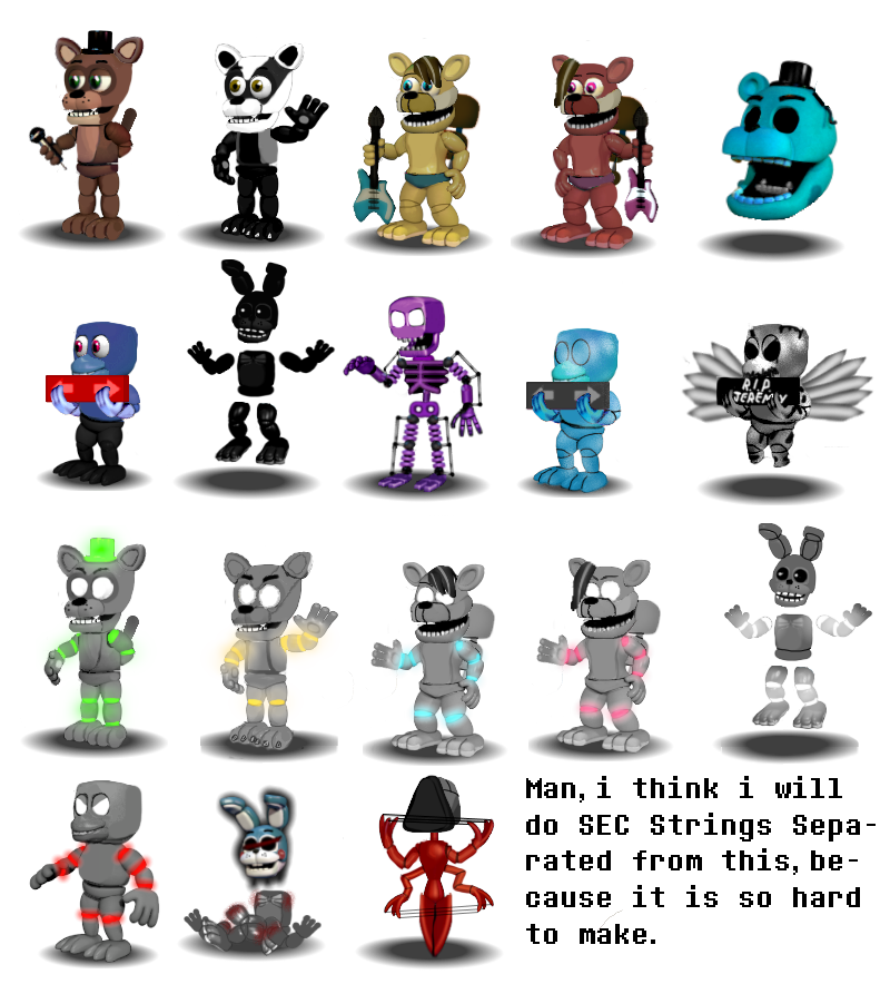 FNaF 3 Accurate Characters v3 by Educraft on DeviantArt