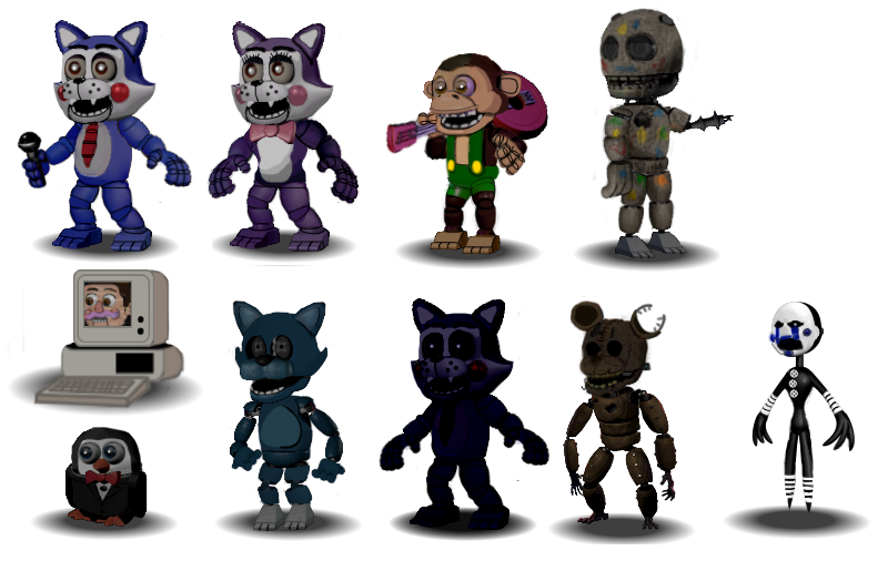 FNaF 3 Accurate Characters v3 by Educraft on DeviantArt