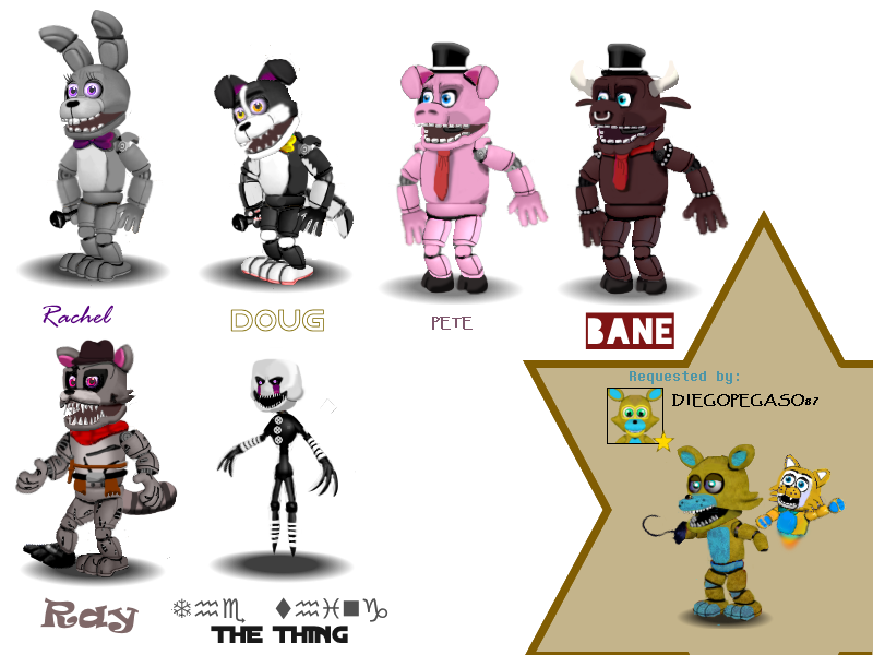 FNaF 3 Accurate Characters v3 by Educraft on DeviantArt