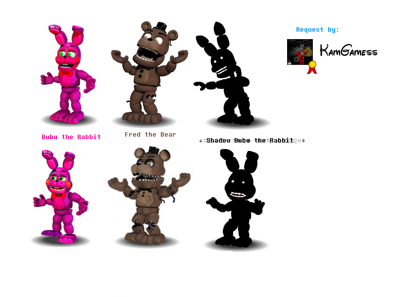 Fnaf 4 Characters Canon by aidenmoonstudios on DeviantArt