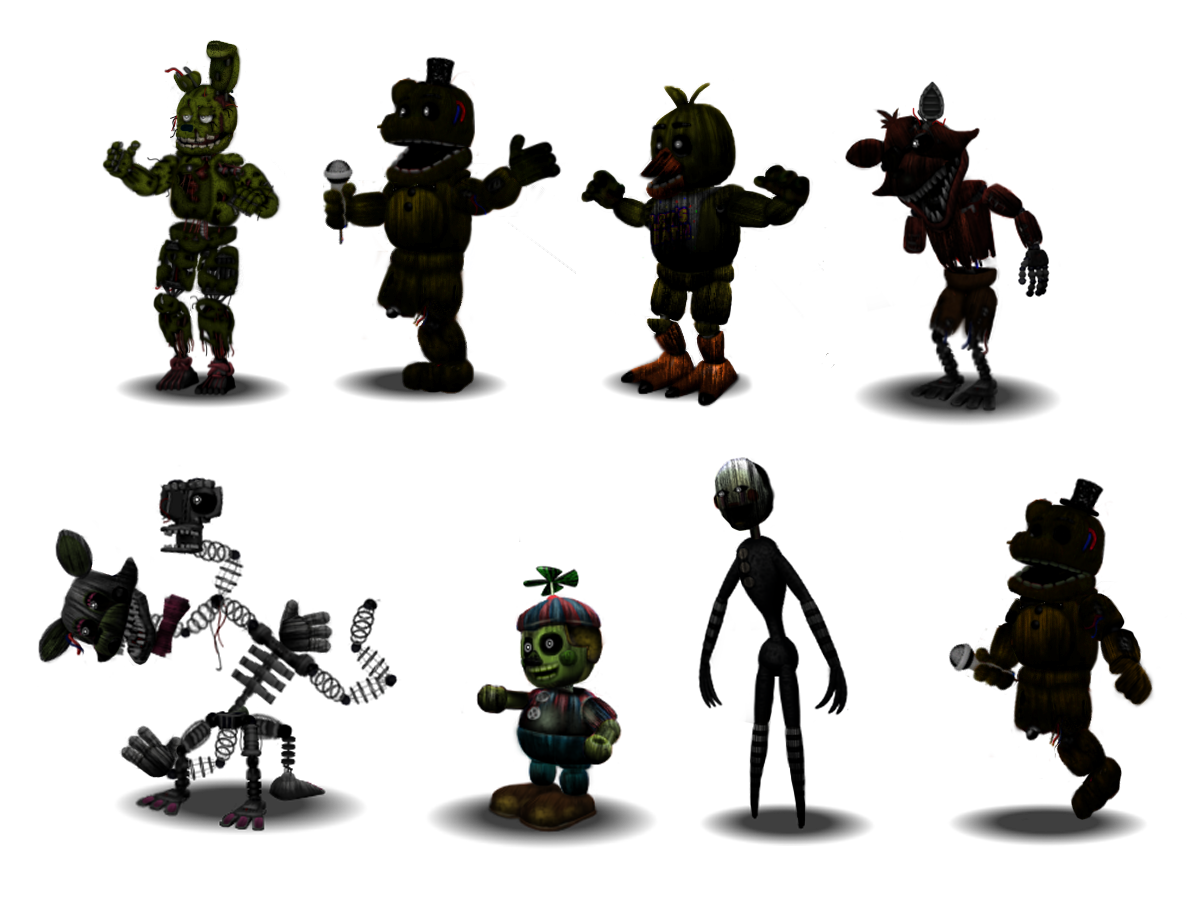 FNaF 3] All of Characters (And some extra ones) : r/fivenightsatfreddys