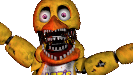 UCN Withered Chica in ventilation transparent background PNG