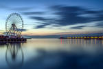 Late sunset at Dun Laoghaire by Wanowicz