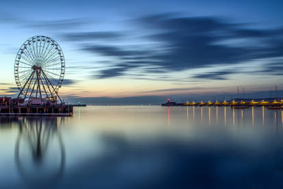 Late sunset at Dun Laoghaire