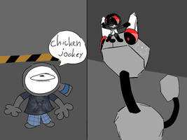 Chicken Jockey.