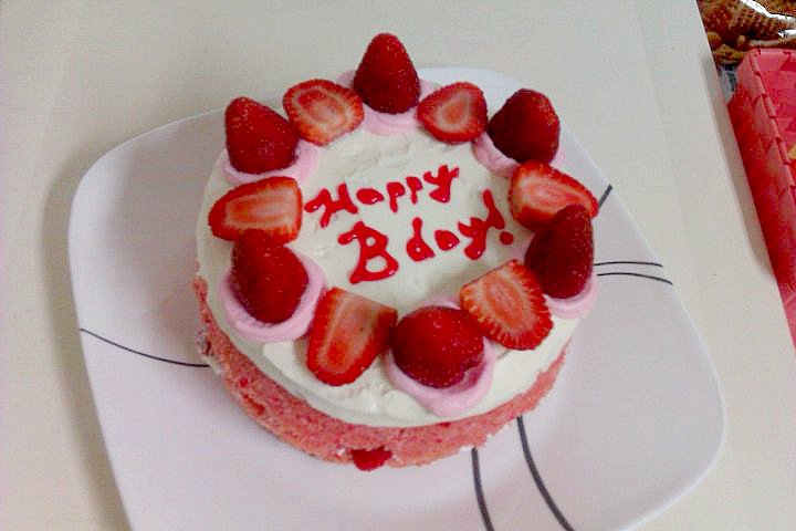 Strawberry Birthday Cake