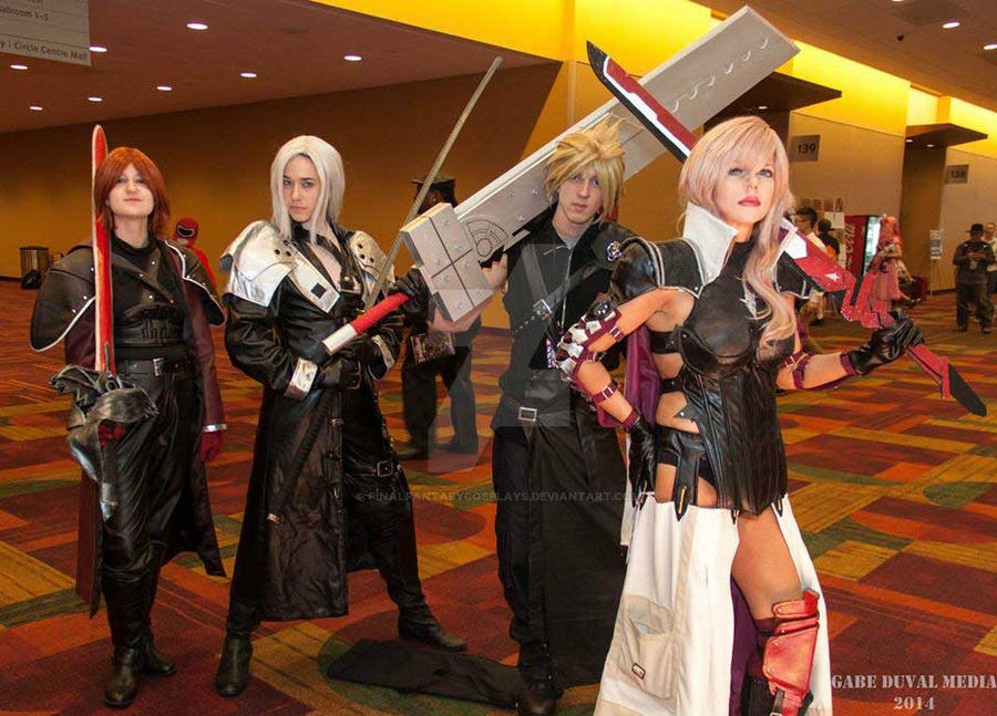 Lightning, Cloud, Sephiroth and Genesis