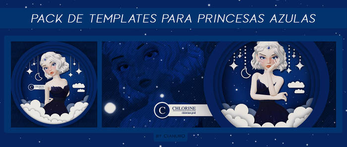 Pack de Templates Para Princesas Azulas