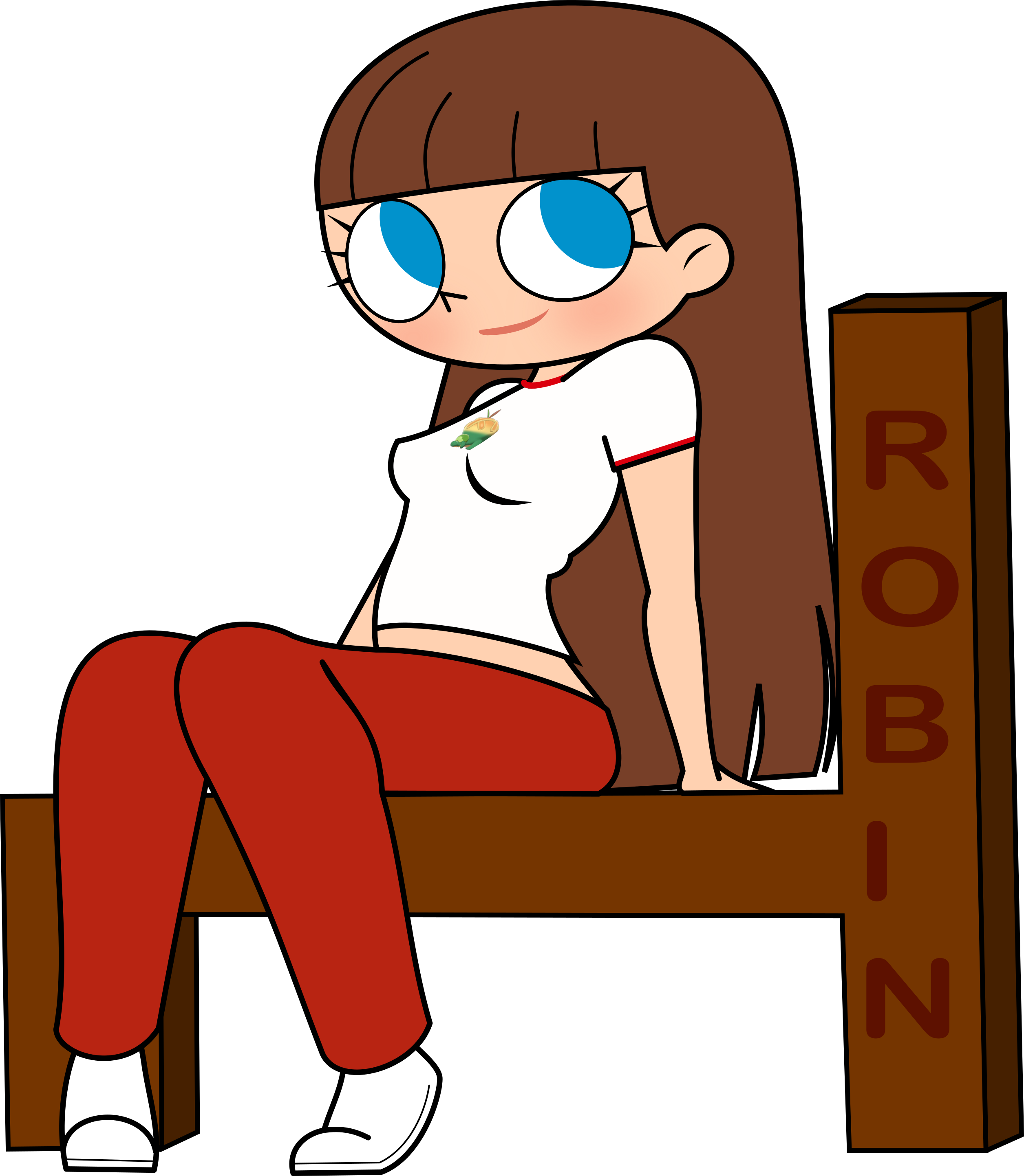 Robin Syderff Teen Robin Snyder Sitting On Chair (Requested) by PhillLord on DeviantArt