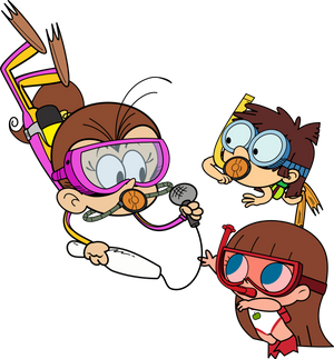 Lisa, Luan Loud, and Robin Snyder in Swimsuits(R.)