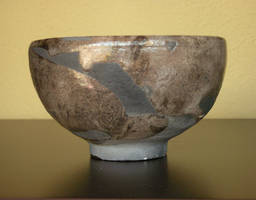 silver raku bowl