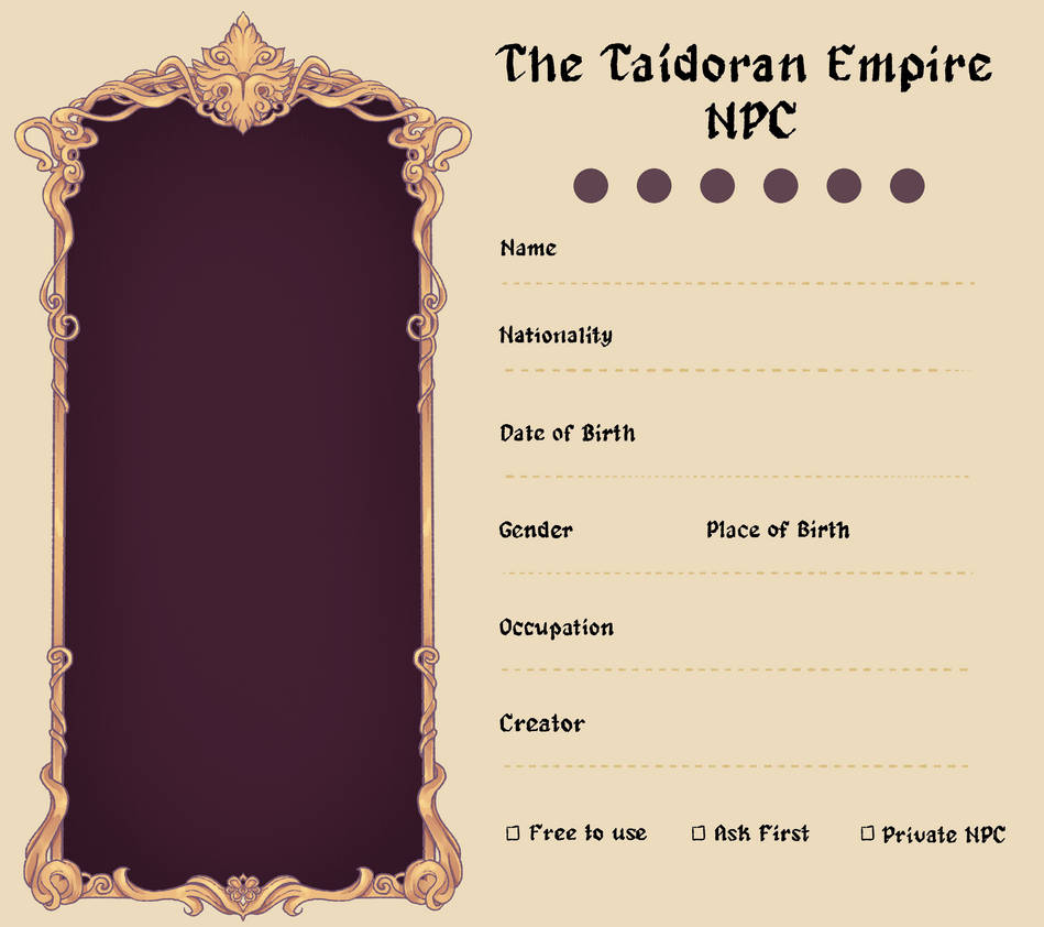 NPC Template By TaidoranEmpire On DeviantArt