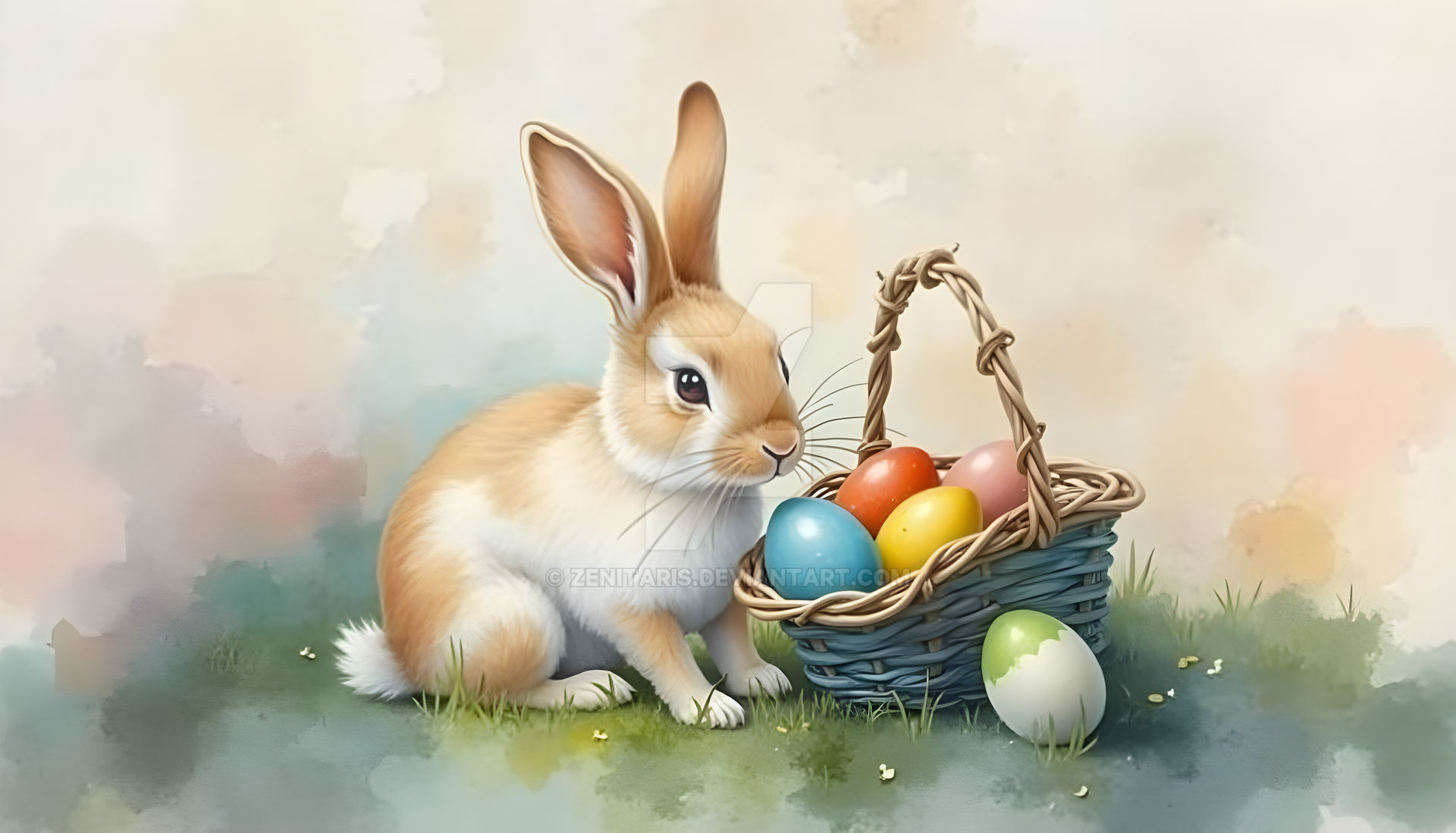 Easter Meadow Friend or Just Another Rabbit XD by Zenitaris on DeviantArt