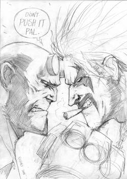 Hellboy vs Lobo WIP