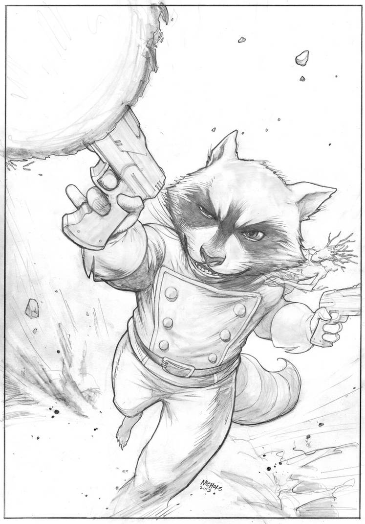 Rocket Raccoon by FlowComa on DeviantArt