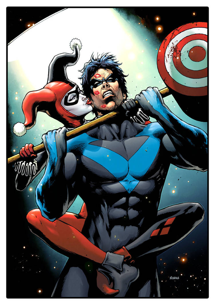 A crazy kinda love. Harley and Nightwing.