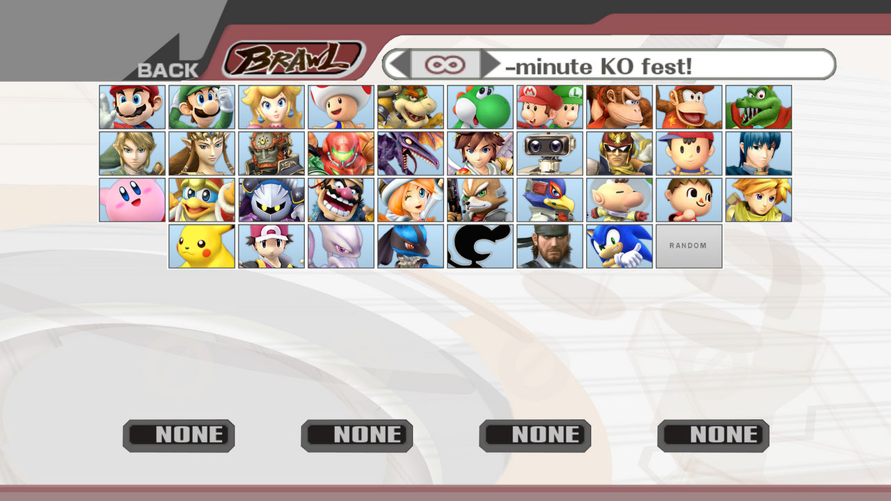 Smash Roster Objectland If I Made Smash Rosters Part 3: Brawl by Horatio786 on DeviantArt