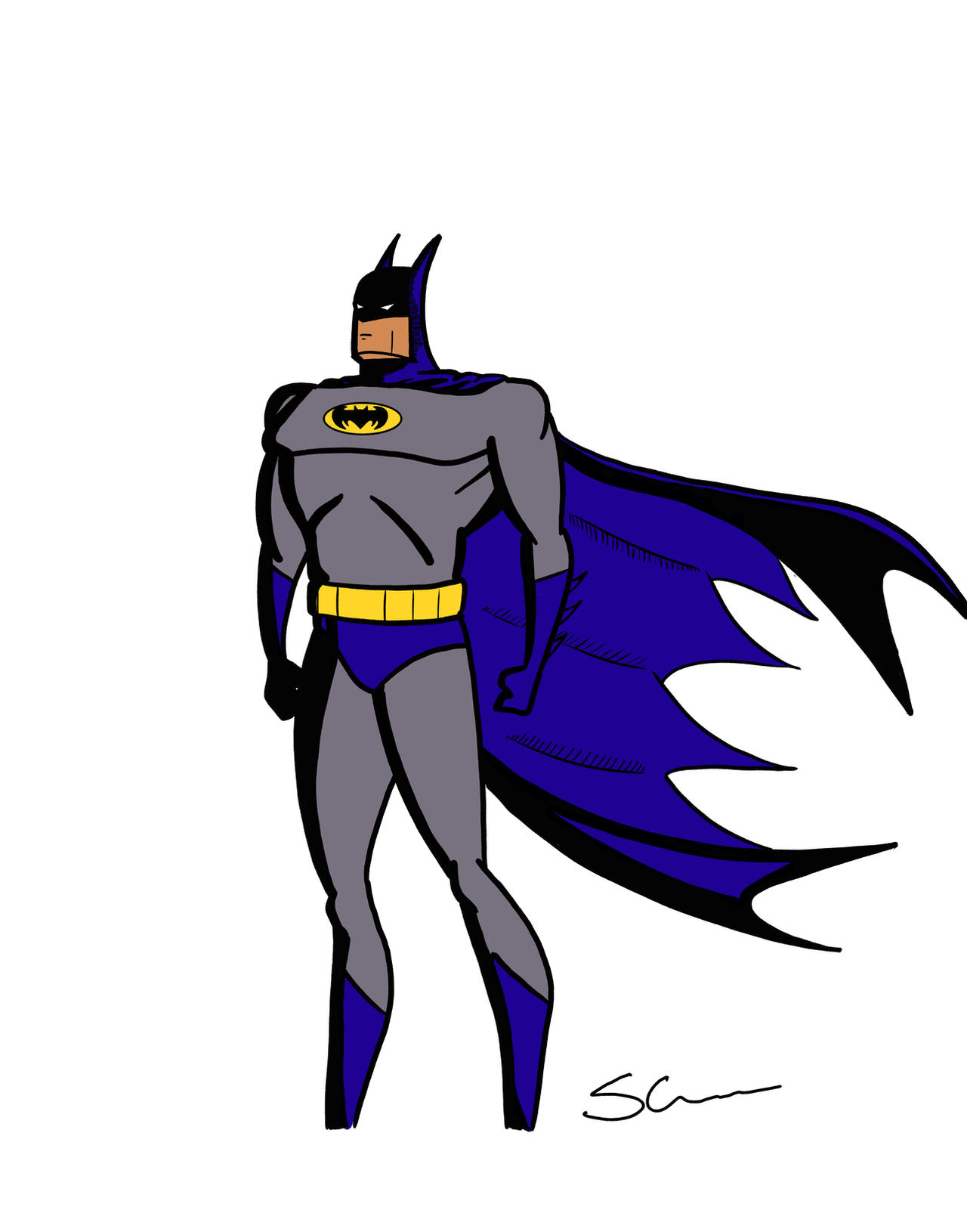 Batman Simple Animation Batman Animated Series sketch by ShaunWick on DeviantArt