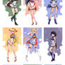 Super Sailor Senshi - New Outfit Redesigns