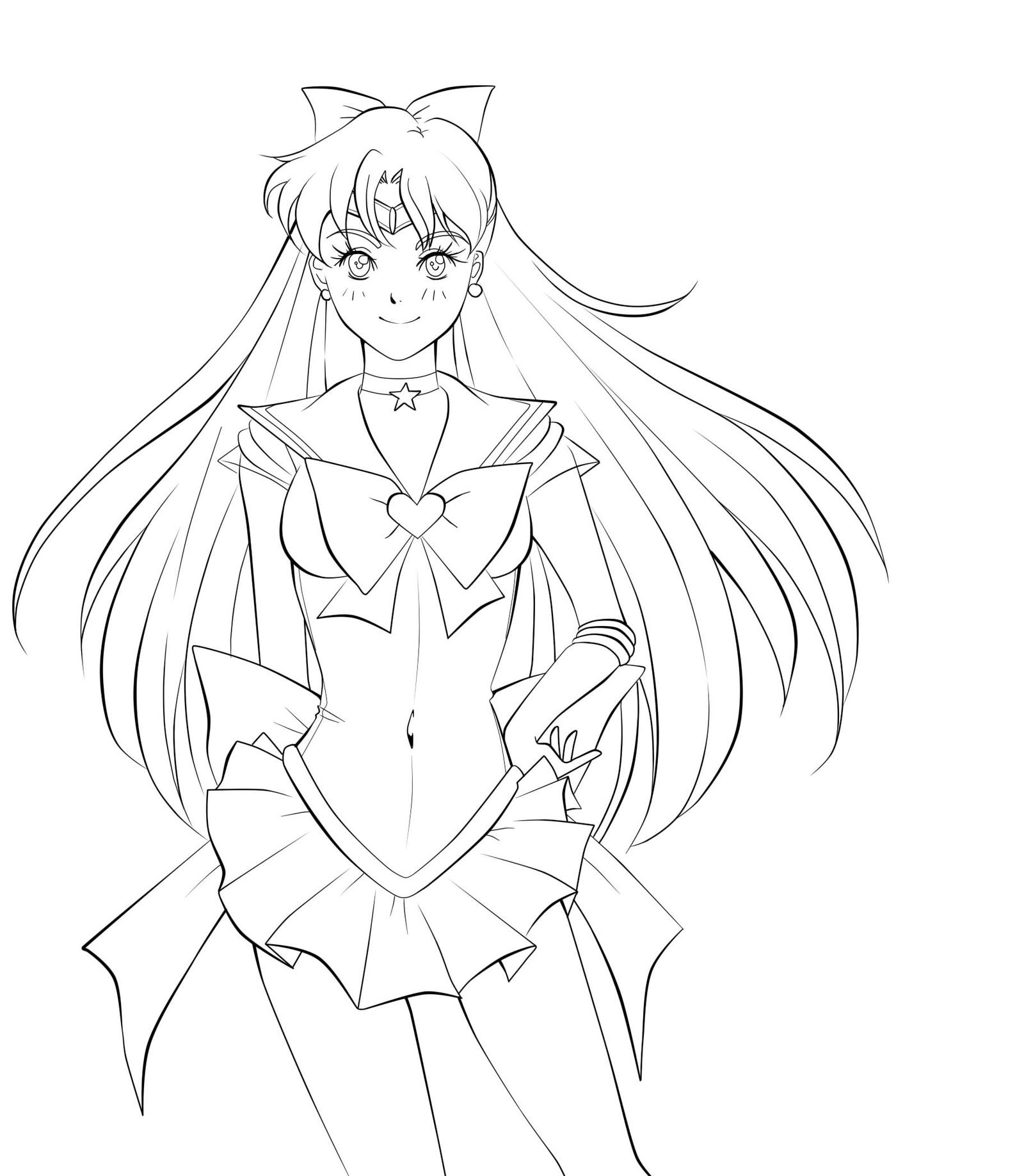 Sailor Venus Outlines FEEL FREE TO COLOUR!