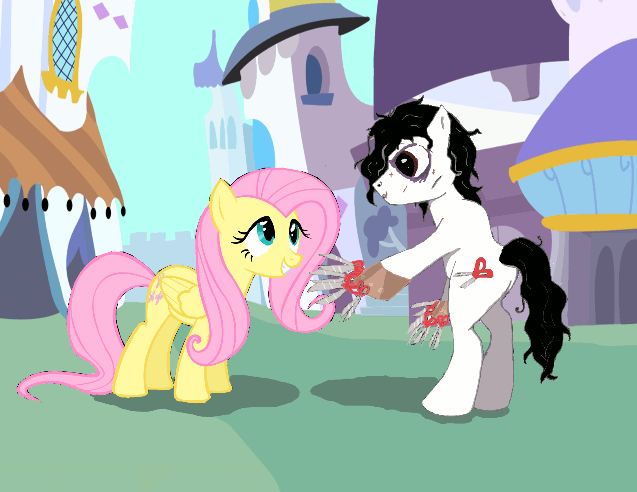 MLP:FIM- Fluttershy Meets Edward Scissorhooves