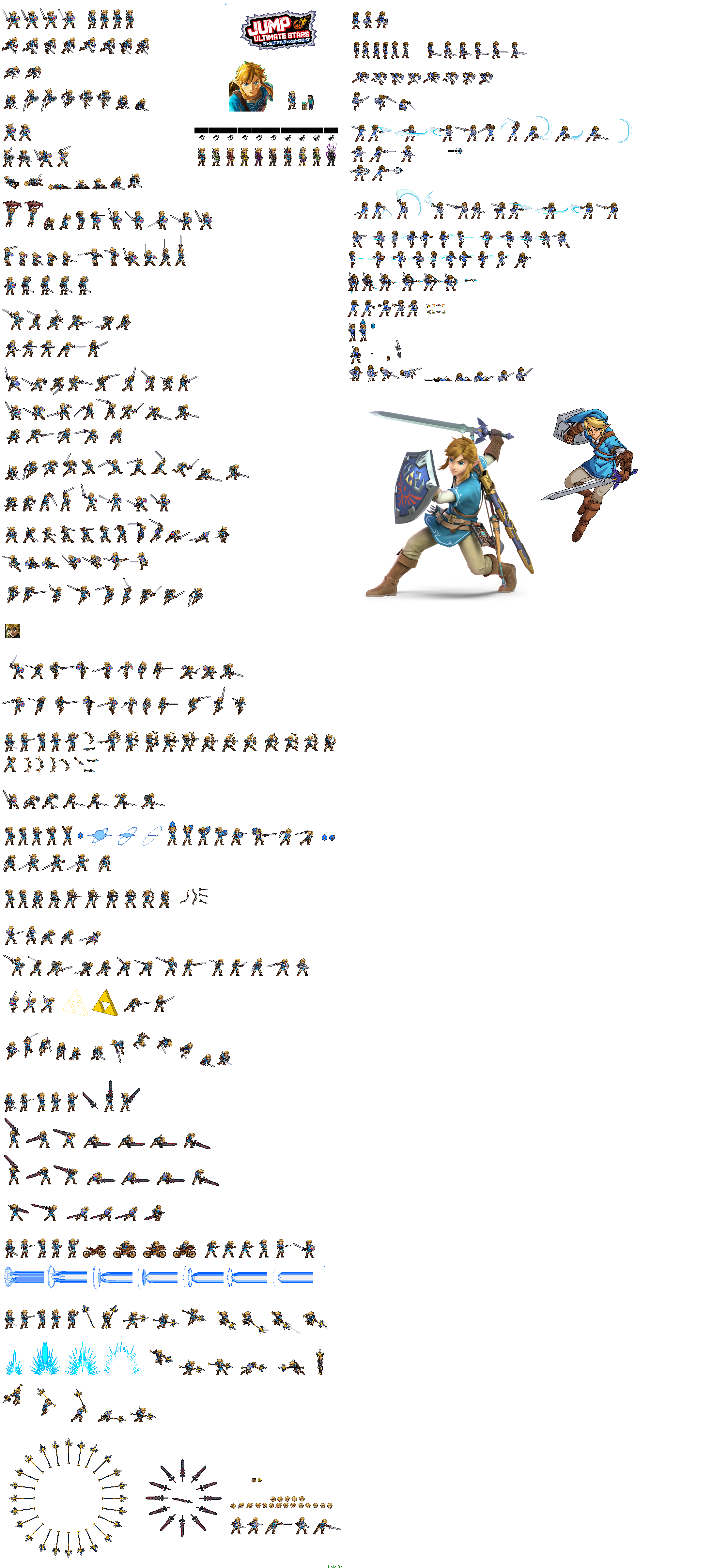 Link Simple Sprite Full Link Sprite Sheet (BOTW) COMPLETE by THE-SCREEN-KO-PLUS on DeviantArt