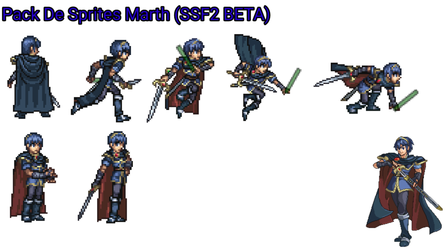 Pack De Sprites Marth (SSF2 BETA) by THE-SCREEN-KO-PLUS on DeviantArt
