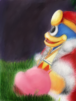 Kirby and King Dedede Star Gazing