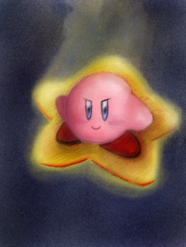 Kirby Riding Warp Star