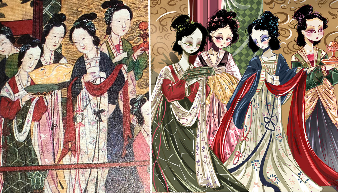 Chinese concubines (in my artstyle) by MrRowerscream on DeviantArt