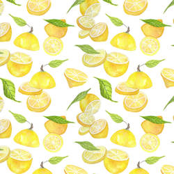 Lemons, seamless pattern
