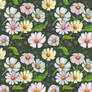 Flowers in seamless pattern