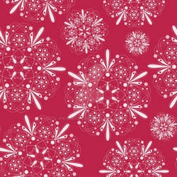 Snowflakes on magenta pattern